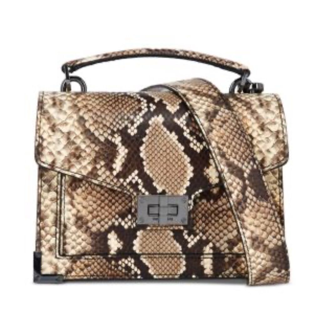 The Kooples Emily Small Python Embossed Leather H… - image 1